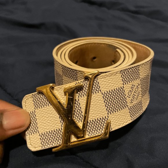 Louis Vuitton Cream Damier Azur LV Belt - Picture 3 of 3